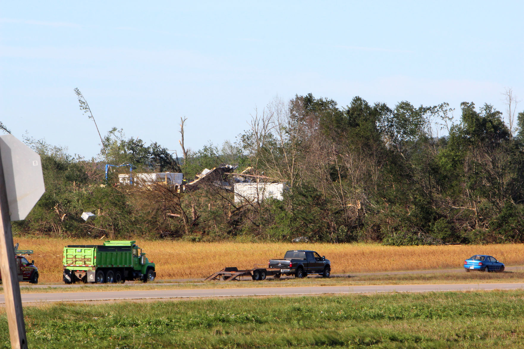 Tornado damage in near Wheaton/Elk Mound 9-25